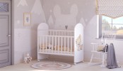 Кроватка детская Фея 701 Медвежонок, белый