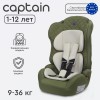 Автокресло Tomix "Captain" темно-зеленый. (гр. 1/2/3, 9-36 кг)