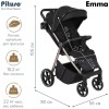 Коляска прогулочная Pituso Emma Black