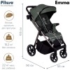 Коляска прогулочная Pituso Emma Palm Green