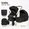 Коляска 2 в 1 Kidilo D908 Black