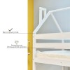 Двухъярусная кроватка-домик Kinderwood "Haven" 180x90 см белый