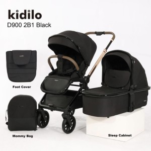 Коляска 2 в 1 Kidilo D908 Black