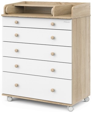 Комод Pituso TORI дуб сонома-белый