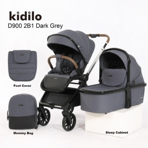 Коляска 2в1 Kidilo D900 серый