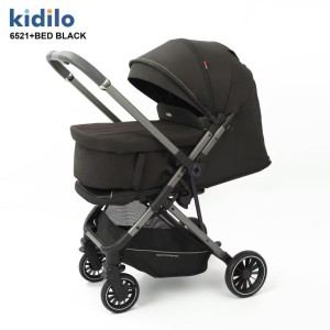 Коляска Kidilo 6521+bed black