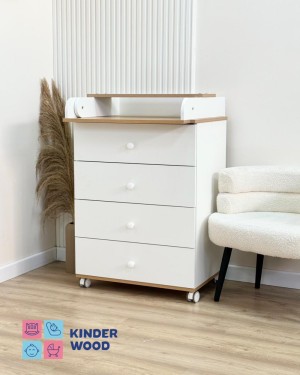 Комод TOMIX "Ostin" 600/4 (дуб/белый)