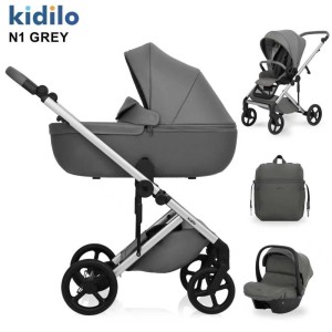 Коляска 3в1 Kidilo N1 Grey