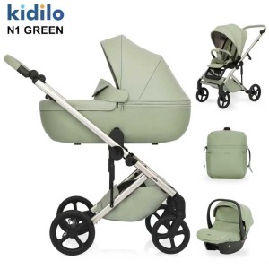 Коляска 3в1 Kidilo N1 Green