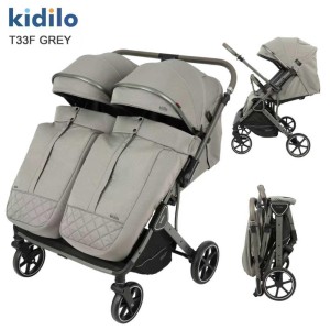 Коляска для двойни Kidilo T33F Серый