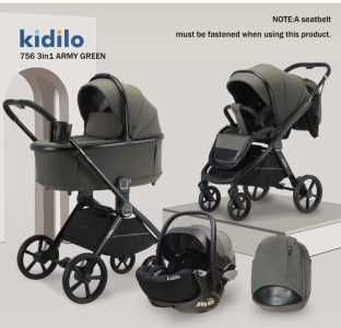 Коляска 3в1 Kidilo 756 Green
