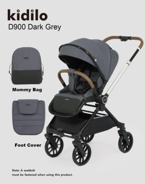 Коляска Kidilo D900 темно-серый